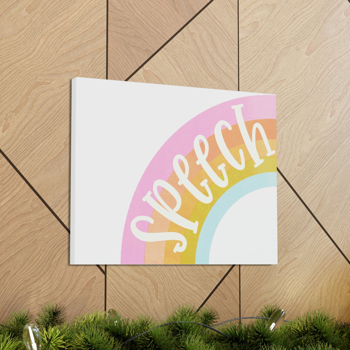 Speech Bright Rainbow Canvas Print (20 x 16 in)