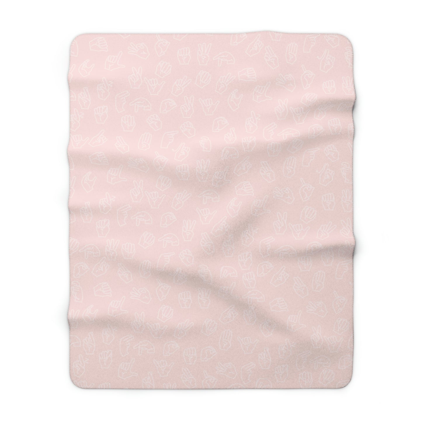 Pink ASL Sherpa Blanket