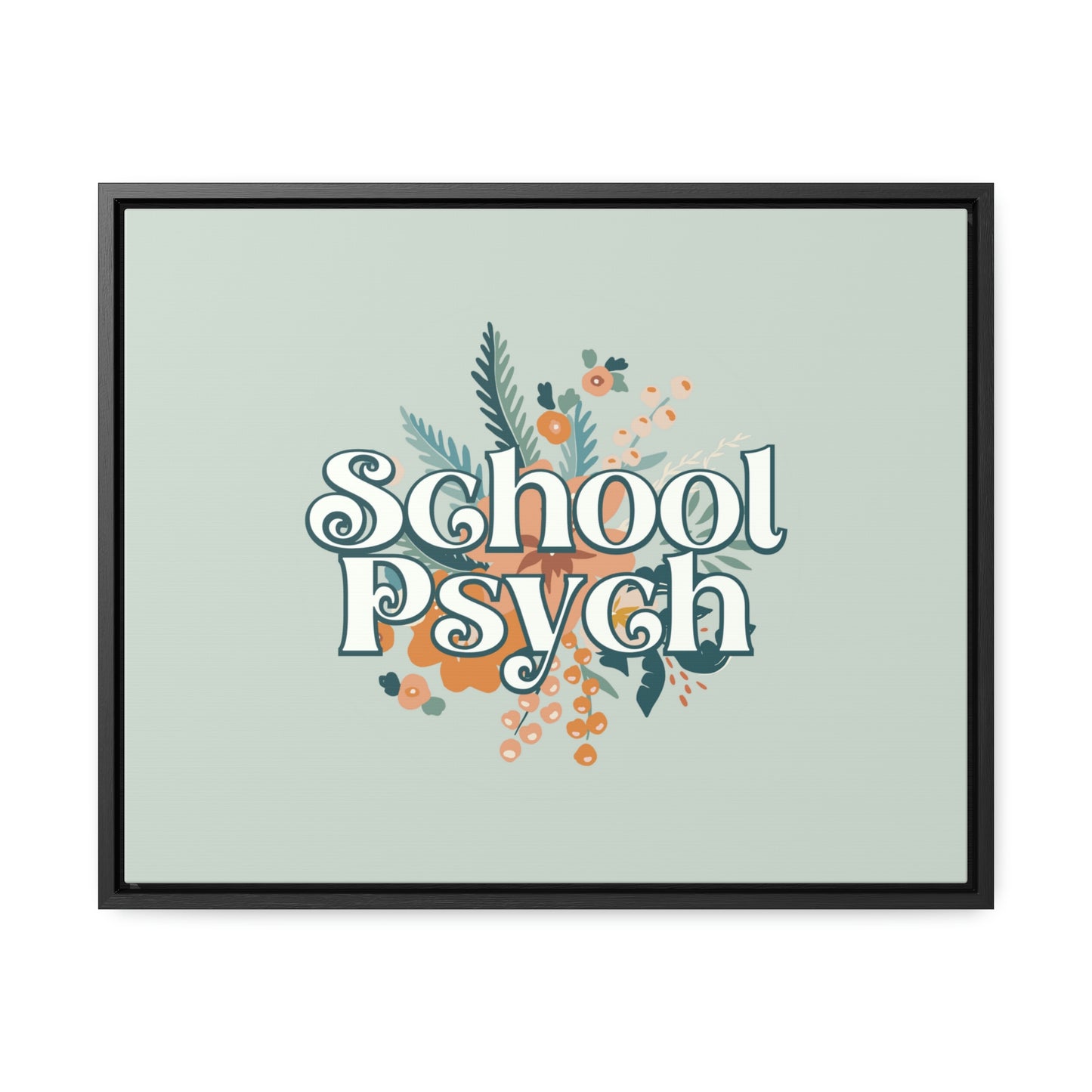 Floral School Psych Framed Canvas (20 x 16 in)