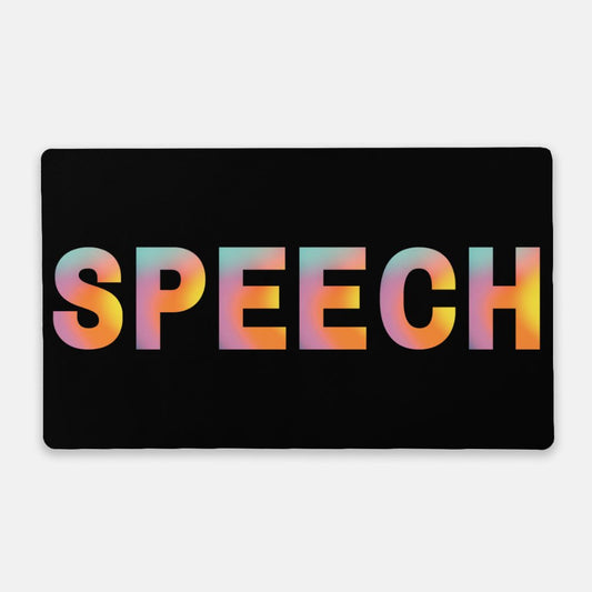 Watercolor Glow Speech Desk Mat (24 x 14)