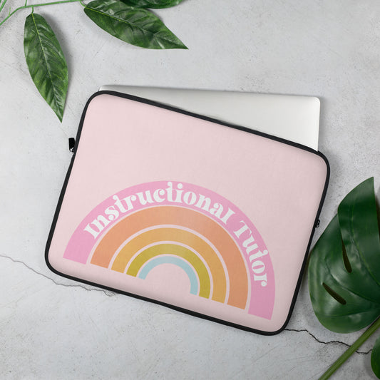 Bright Rainbow Instructional Tutor Laptop Sleeve