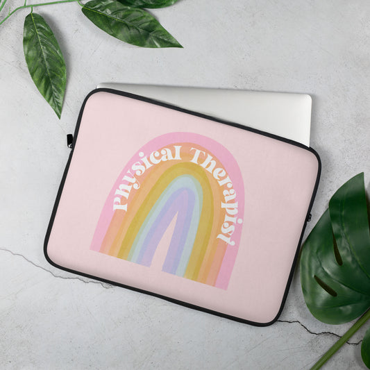 Bright Rainbow Physical Therapist Laptop Sleeve