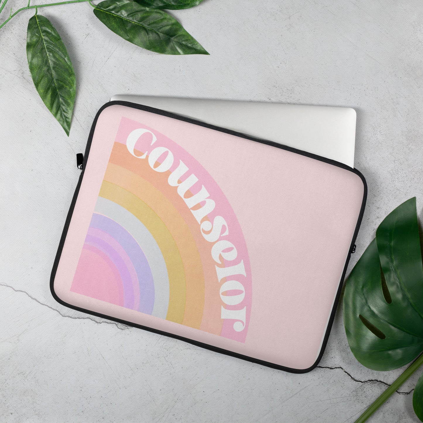 Bright Rainbow Counselor Laptop Sleeve
