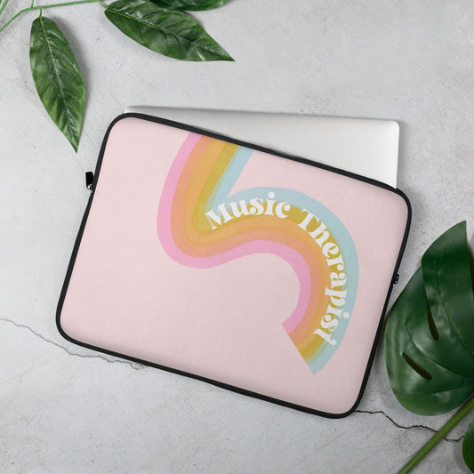 Bright Rainbow Music Therapist Laptop Sleeve