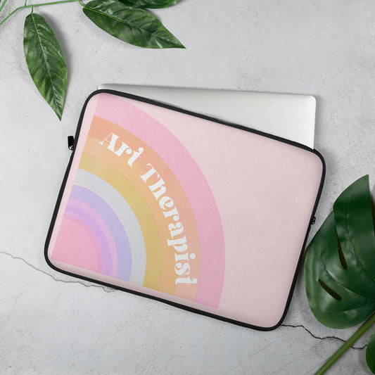 Bright Rainbow Art Therapist Laptop Sleeve