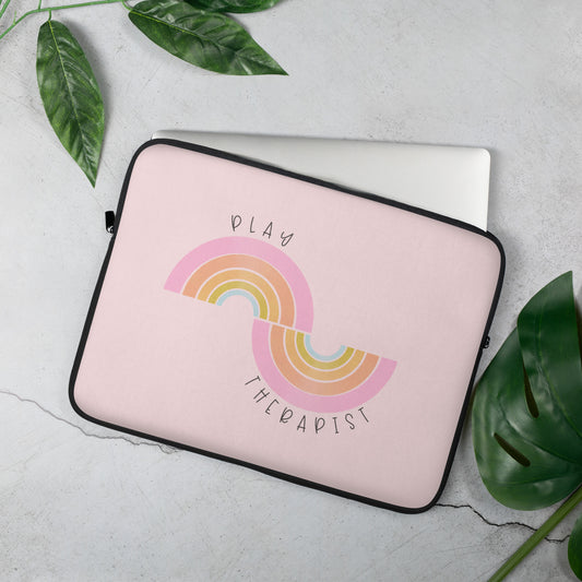 Bright Rainbow Play Therapist Laptop Sleeve