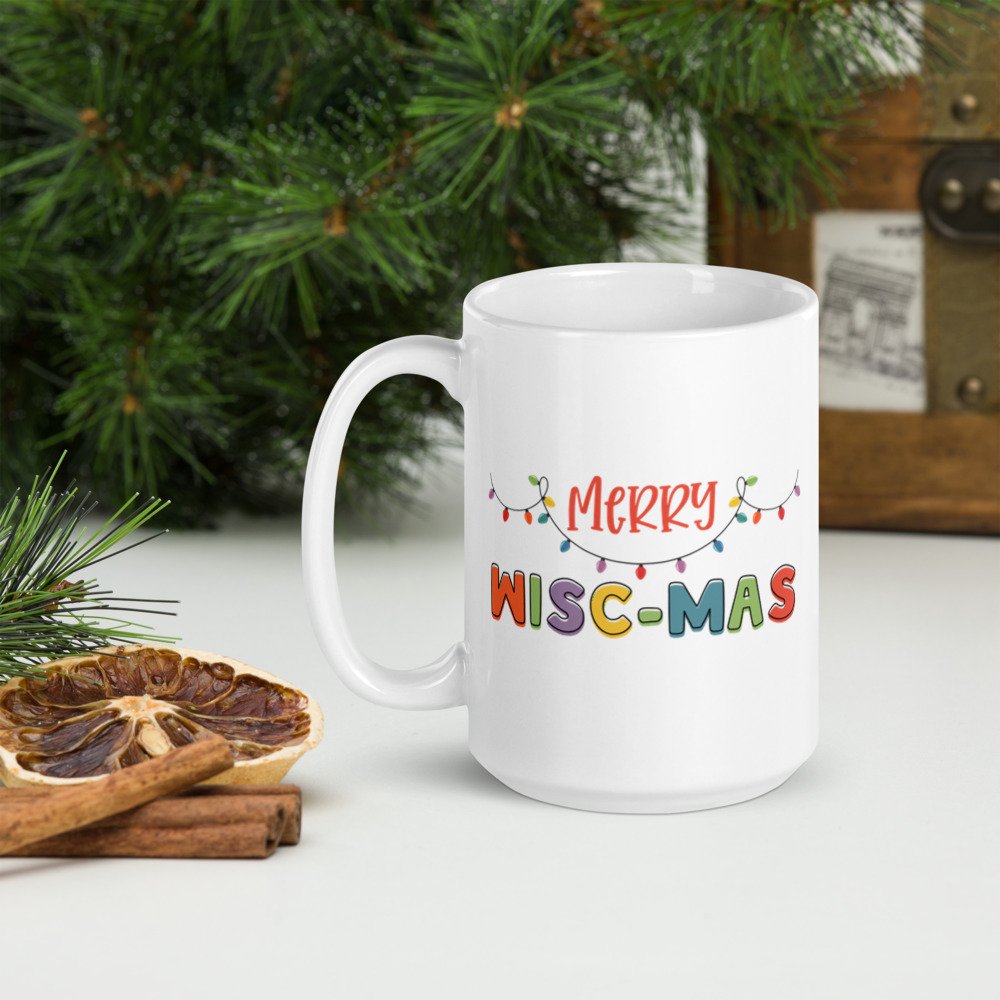 Merry WISC-Mas 15 oz. Mug