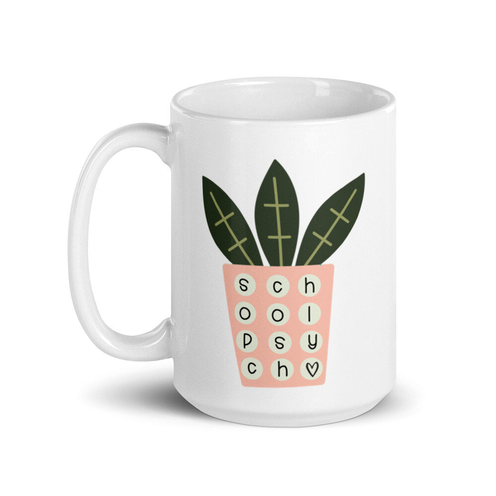 School Psych Plant Mug