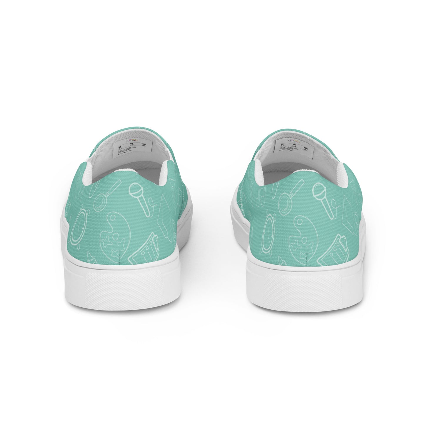 Mint Elementary Doodles Slip-on Canvas Shoes (Women's Sizes)