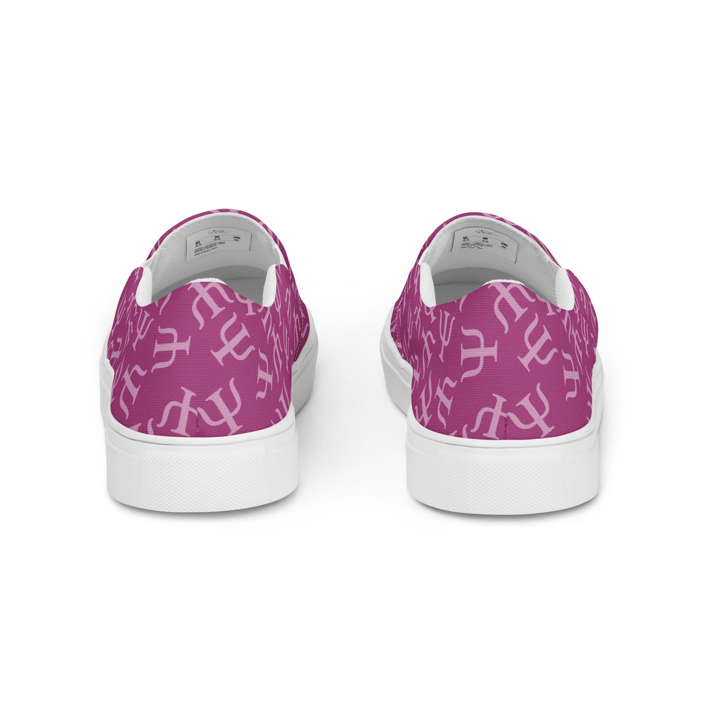 Magenta Psych Symbol Slip-on Canvas Shoes (Women's Sizes)