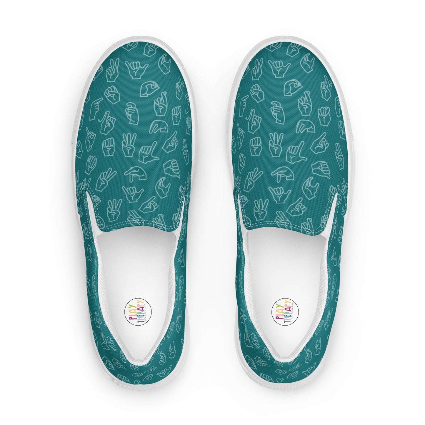 Teal ASL Slip-on Canvas Shoes (Women's Sizes)