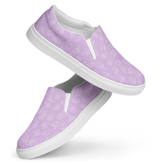 Lavender ASL Slip-on Canvas Shoes (Women's Sizes)