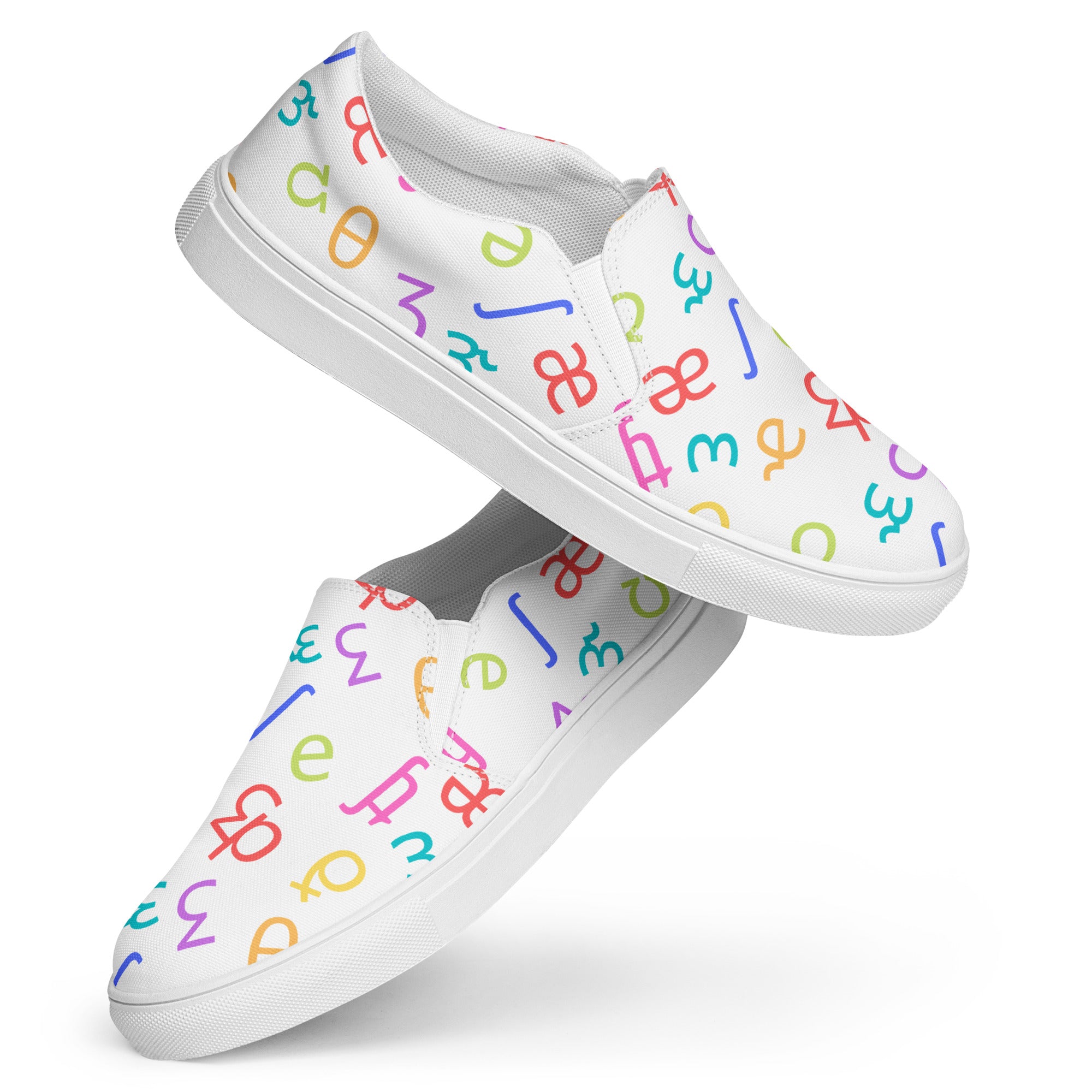 Women’s slip-on on sale canvas shoes - Rainbow