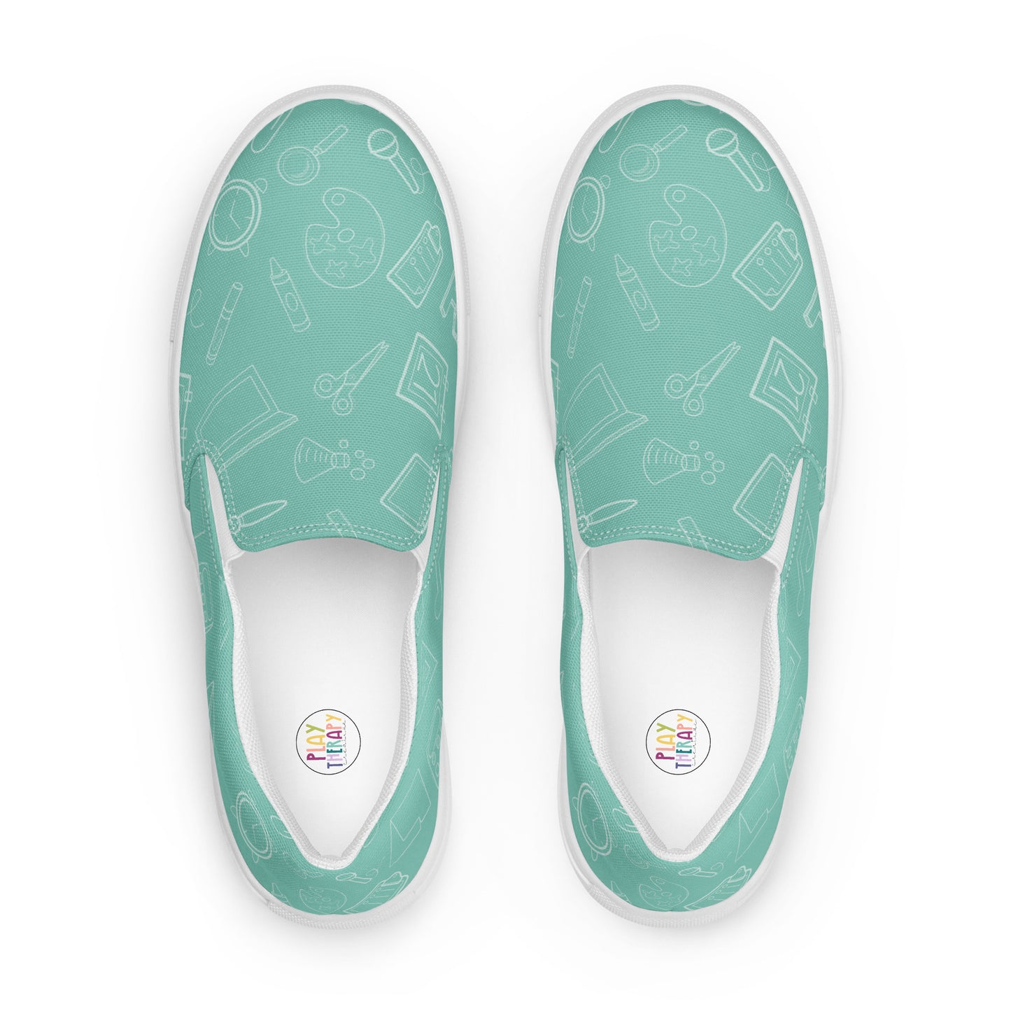 Mint Elementary Doodles Slip-on Canvas Shoes (Women's Sizes)