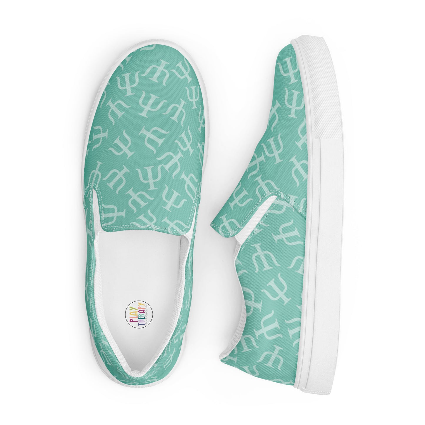 Mint Psych Symbol Slip-on Canvas Shoes (Women's Sizes)