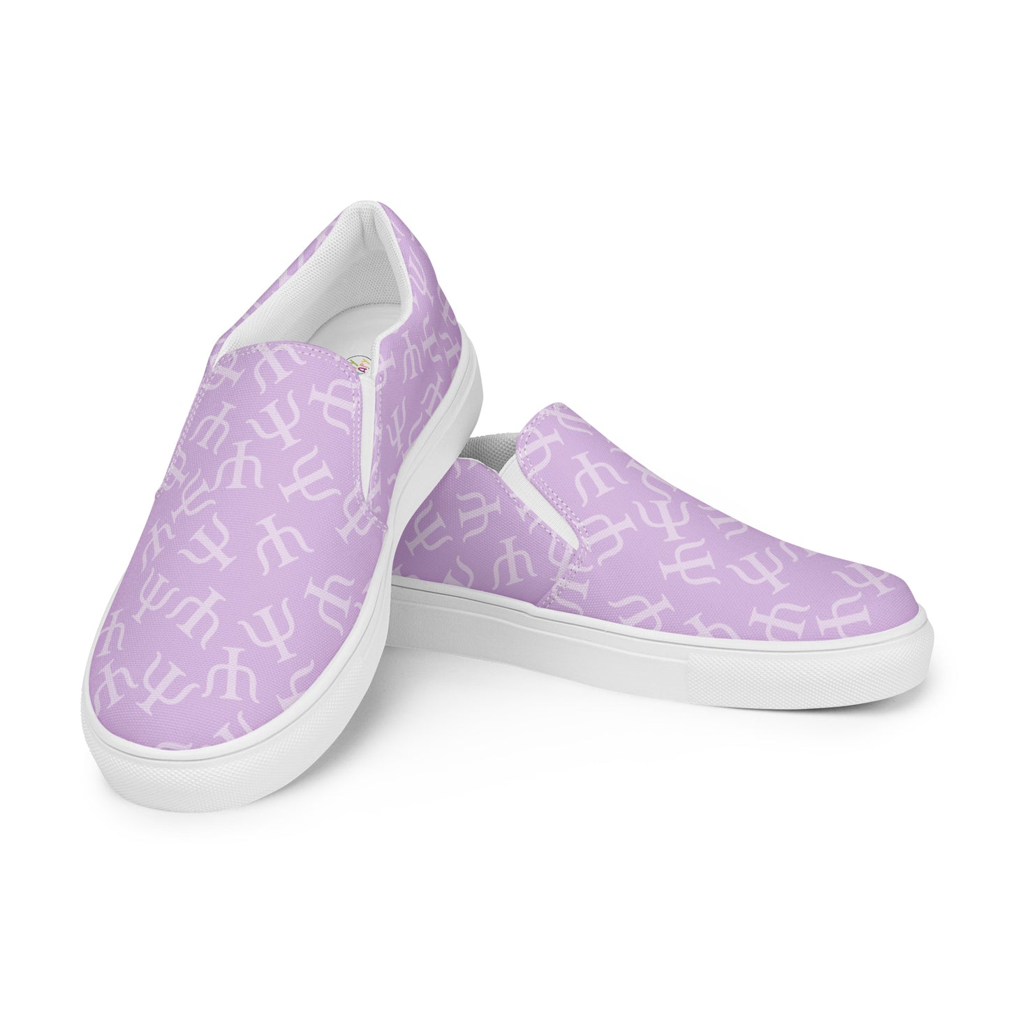 Lavender Psych Symbol Slip-on Canvas Shoes (Women's Sizes)