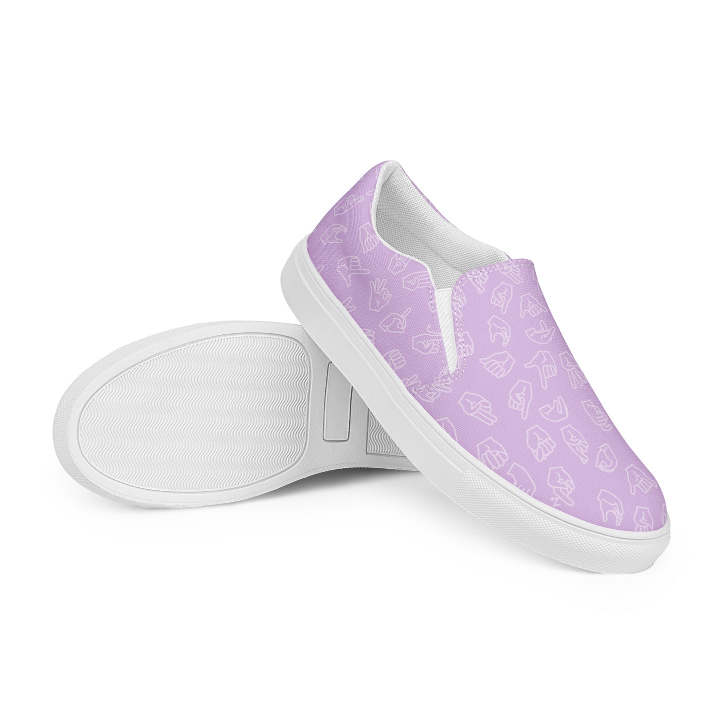 Lavender ASL Slip-on Canvas Shoes (Women's Sizes)