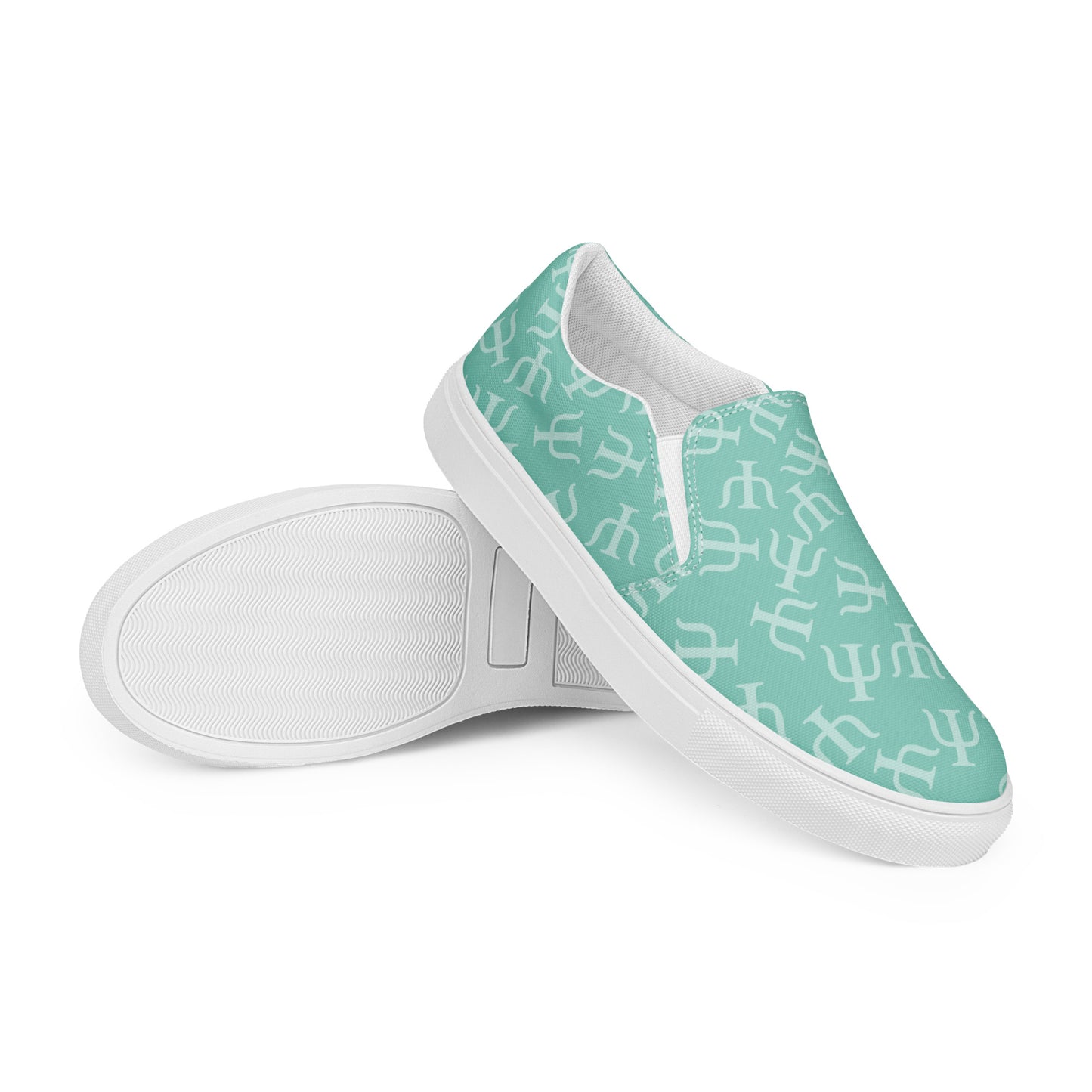 Mint Psych Symbol Slip-on Canvas Shoes (Women's Sizes)