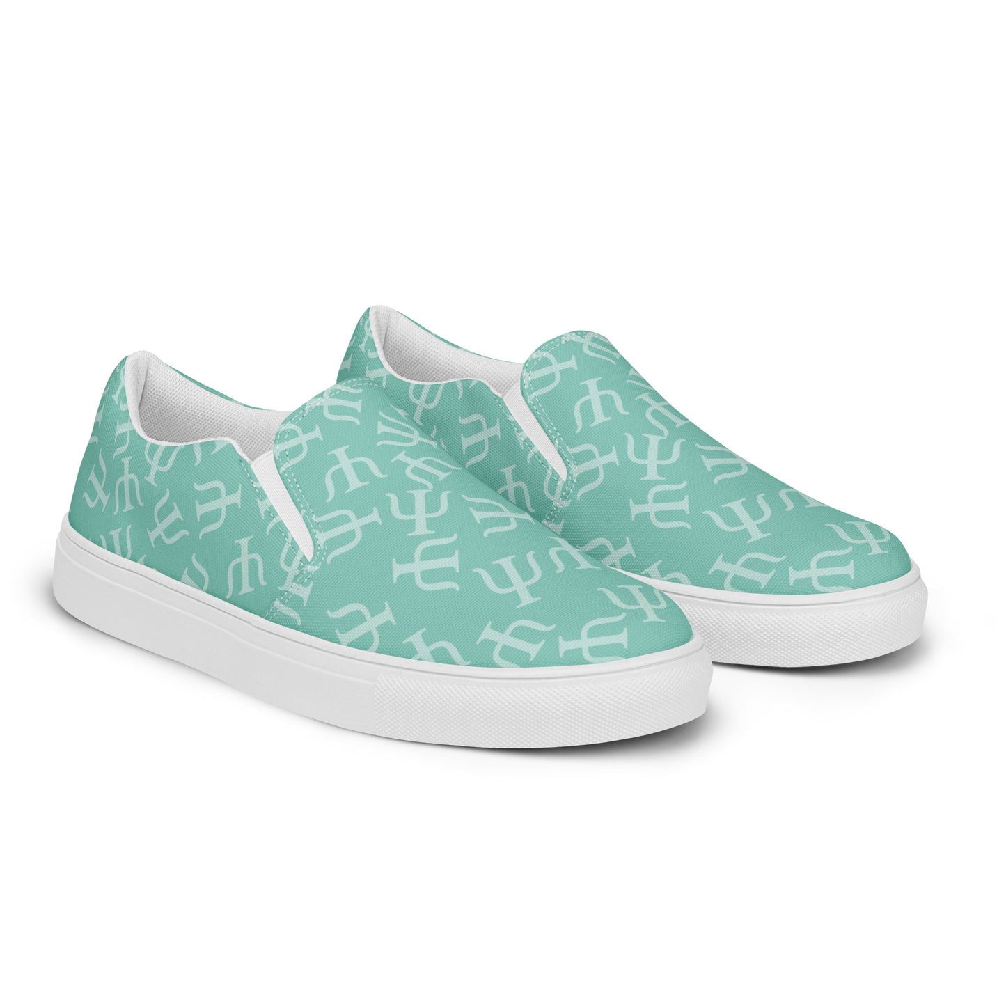 Mint Psych Symbol Slip-on Canvas Shoes (Women's Sizes)