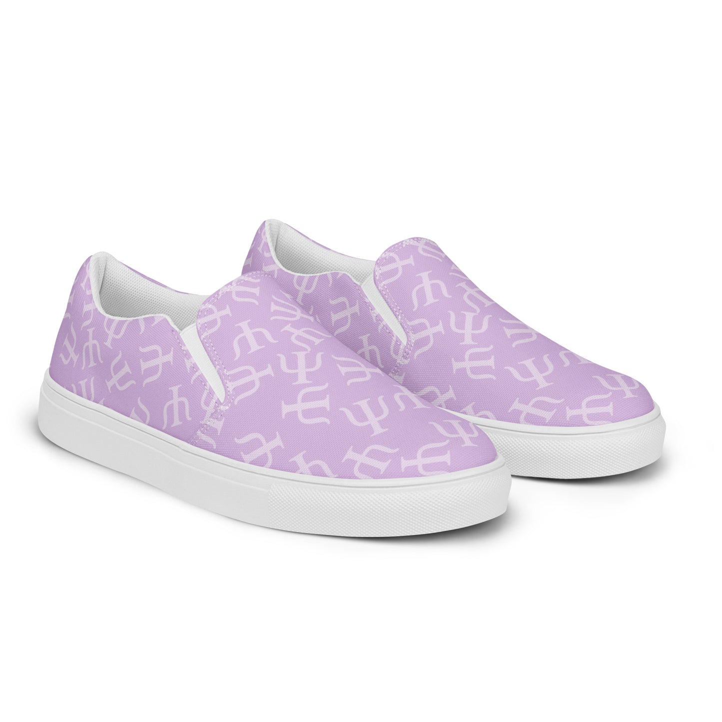 Lavender Psych Symbol Slip-on Canvas Shoes (Women's Sizes)