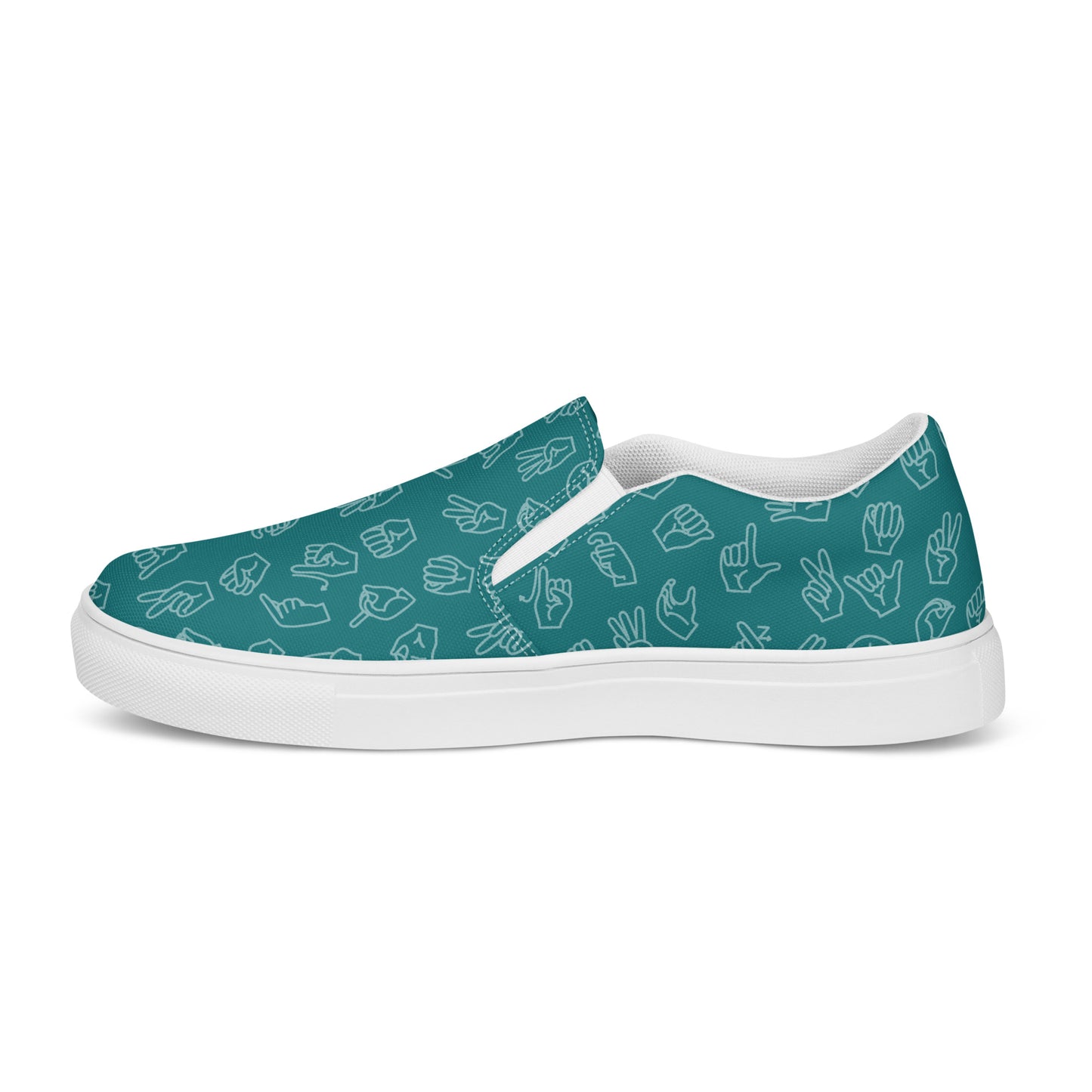 Teal ASL Slip-on Canvas Shoes (Women's Sizes)