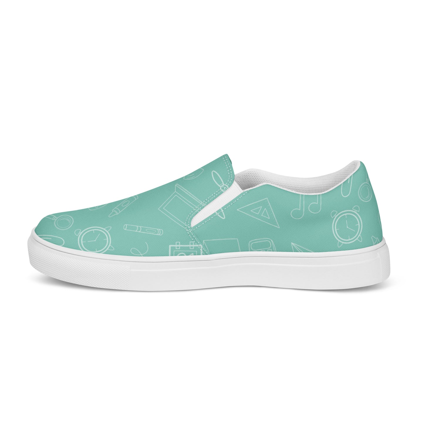 Mint Elementary Doodles Slip-on Canvas Shoes (Women's Sizes)