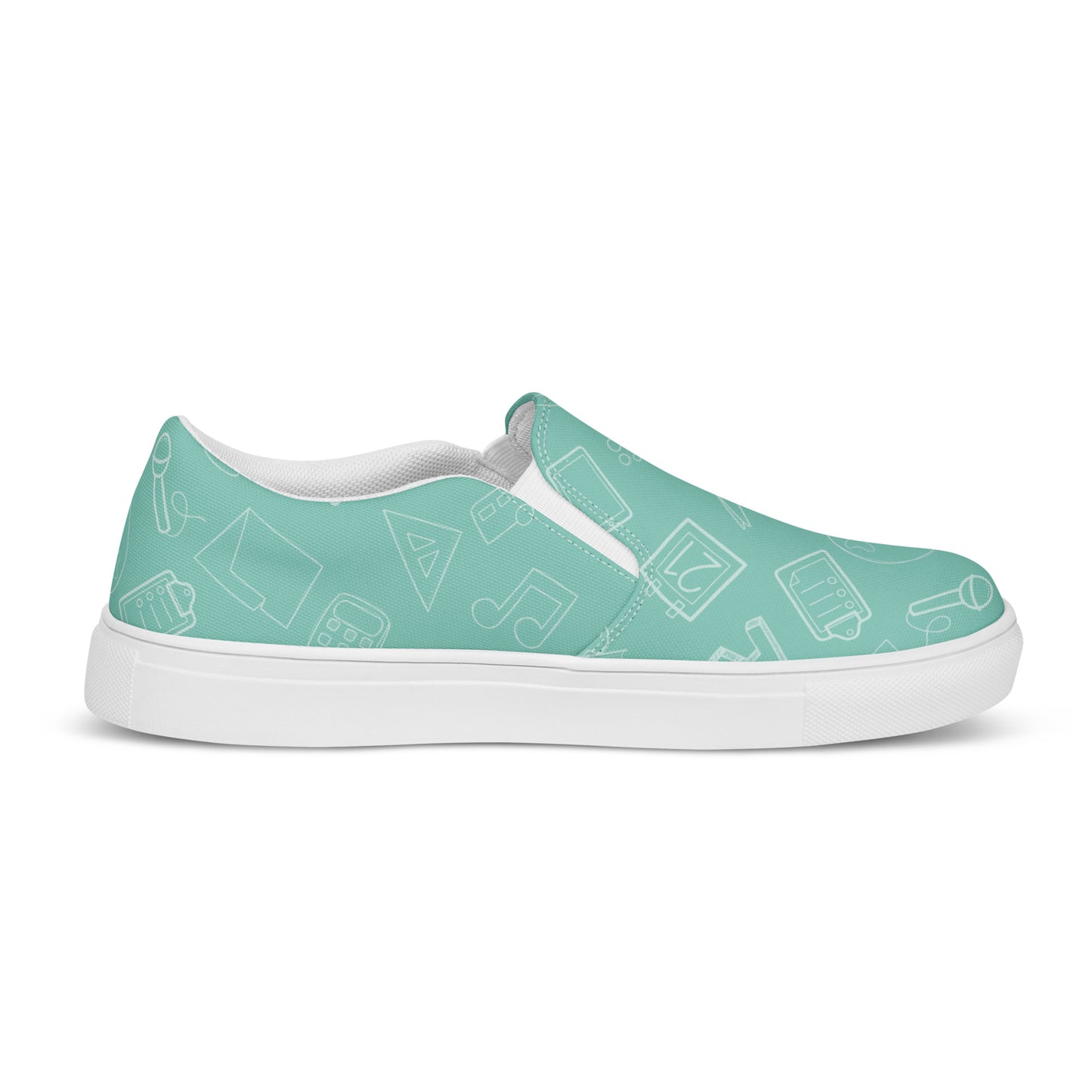 Mint Elementary Doodles Slip-on Canvas Shoes (Women's Sizes)